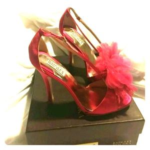 Badgley Mischka Fuschia Kiwi Stilettos